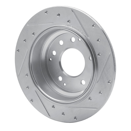 R1 91-99 Acura Legend Rear Left Drilled & Slotted Silver Brake Rotor