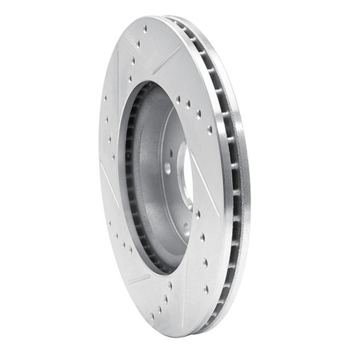 R1 03-17 Acura ILX Front Right Drilled & Slotted Silver Brake Rotor