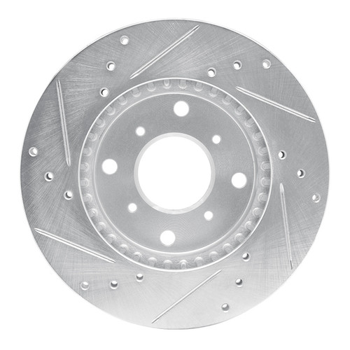 R1 92-96 Honda Prelude Front Right Drilled & Slotted Silver Brake Rotor EDZ-59021R