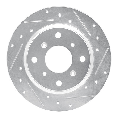 R1 86-96 Acura Legend Rear Right Drilled & Slotted Silver Brake Rotor