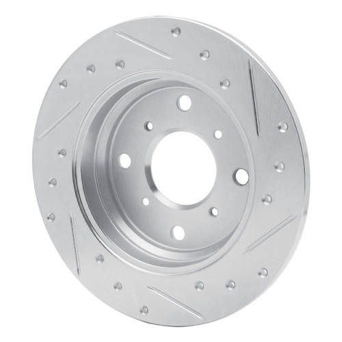 R1 86-96 Acura Legend Rear Left Drilled & Slotted Silver Brake Rotor