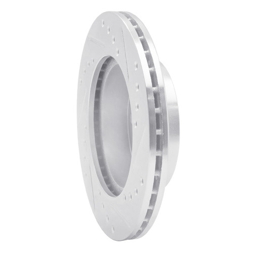 R1 83-87 Honda Prelude Front Left Drilled & Slotted Silver Brake Rotor