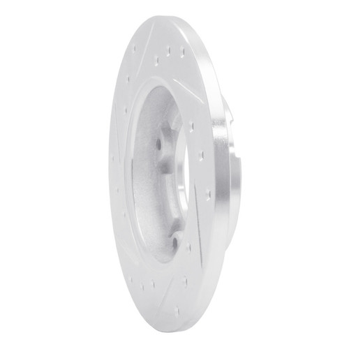 R1 76-81 Honda Accord Hatchback Front Right Drilled & Slotted Silver Brake Rotor