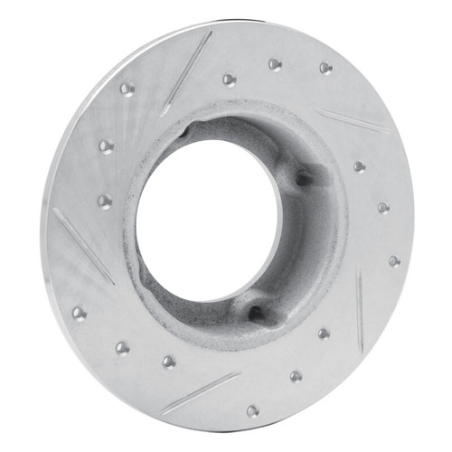 R1 73-79 Honda Civic Wagon Front Right Drilled & Slotted Silver Brake Rotor