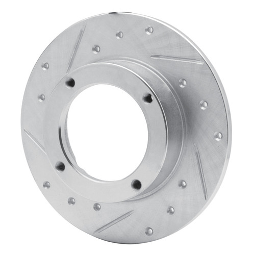 R1 73-79 Honda Civic Hatchback Front Left Drilled & Slotted Silver Brake Rotor