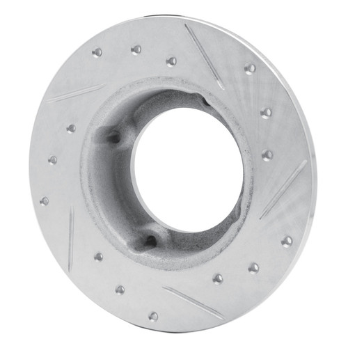 R1 73-79 Honda Civic Hatchback Front Left Drilled & Slotted Silver Brake Rotor