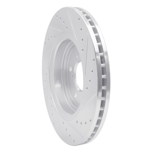 R1 17-20 Acura MDX Front Left Drilled & Slotted Silver Brake Rotor