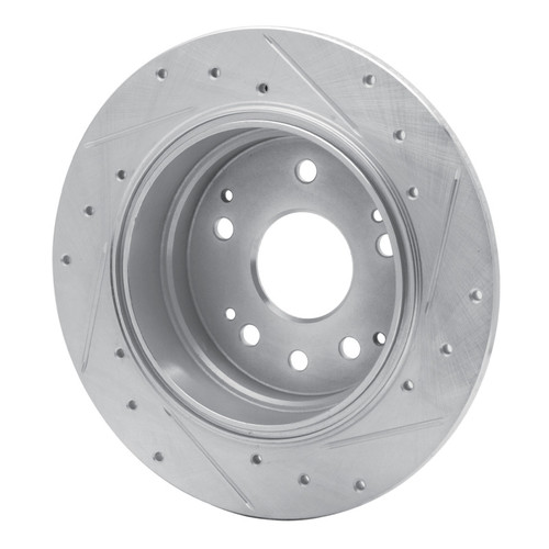 R1 01-03 Acura CL Rear Left Drilled & Slotted Silver Brake Rotor