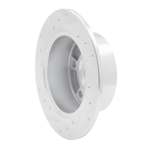 R1 96-98 Acura TL Rear Right Drilled & Slotted Silver Brake Rotor