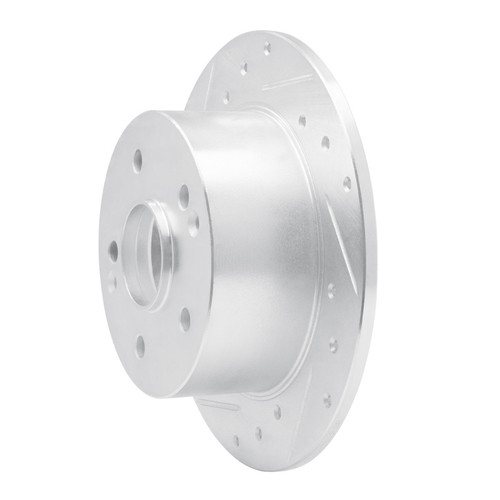 R1 96-98 Acura TL Rear Left Drilled & Slotted Silver Brake Rotor