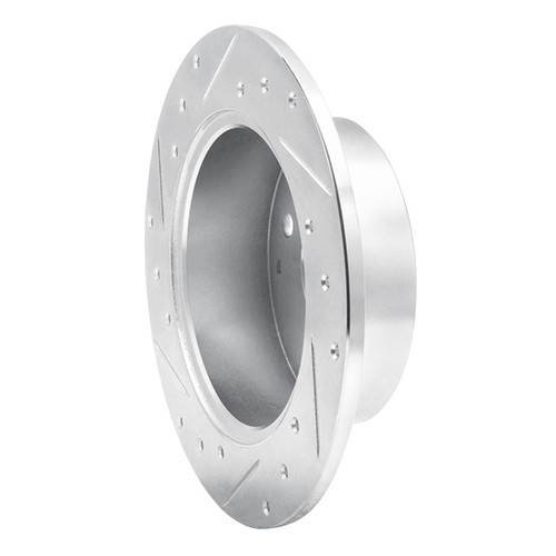 R1 95-98 Acura TL Rear Right Drilled & Slotted Silver Brake Rotor