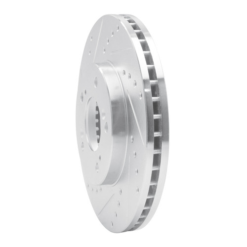 R1 93-95 Acura Legend Front Left Drilled & Slotted Silver Brake Rotor