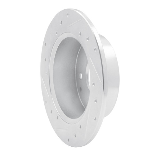 R1 92-94 Acura Vigor Rear Right Drilled & Slotted Silver Brake Rotor