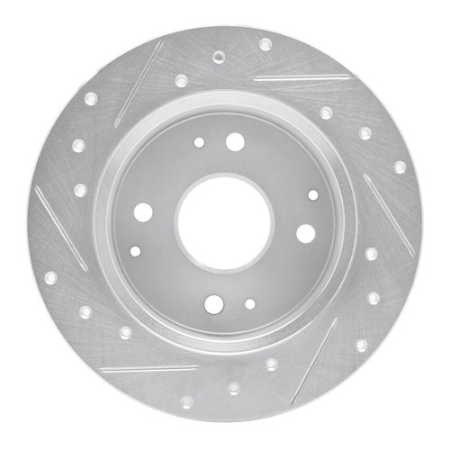 R1 92-94 Acura Vigor Rear Right Drilled & Slotted Silver Brake Rotor