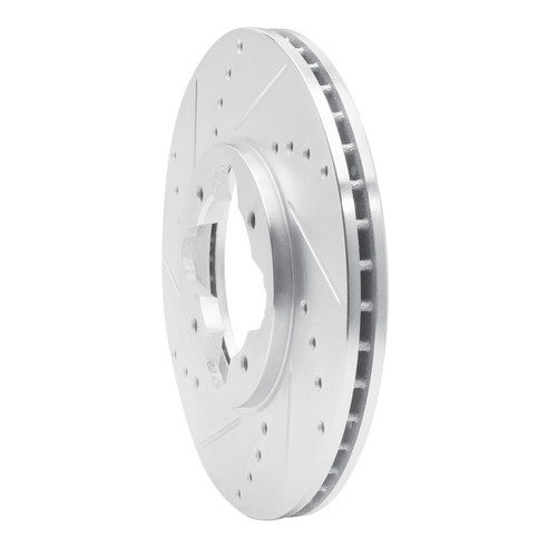 R1 92-98 Acura Vigor Front Left Drilled & Slotted Silver Brake Rotor