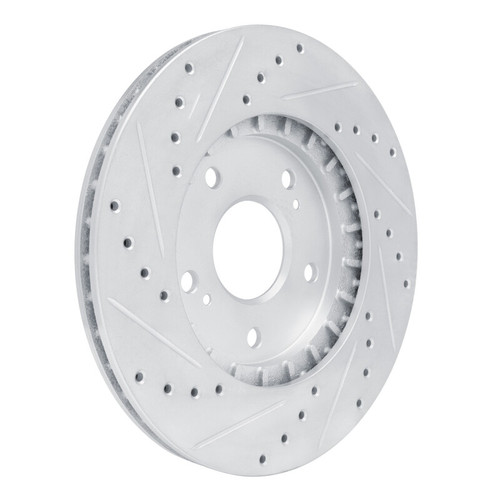 R1 91-96 Acura NSX Rear Right Drilled & Slotted Silver Brake Rotor