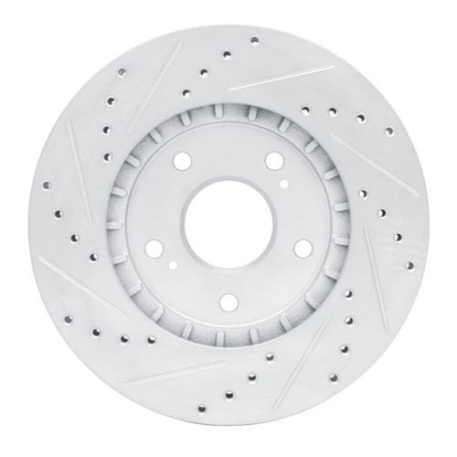 R1 91-96 Acura NSX Rear Right Drilled & Slotted Silver Brake Rotor