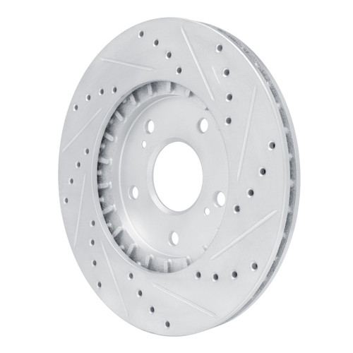 R1 91-96 Acura NSX Rear Left Drilled & Slotted Silver Brake Rotor