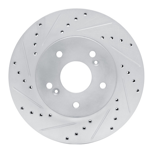 R1 91-96 Acura NSX Rear Left Drilled & Slotted Silver Brake Rotor