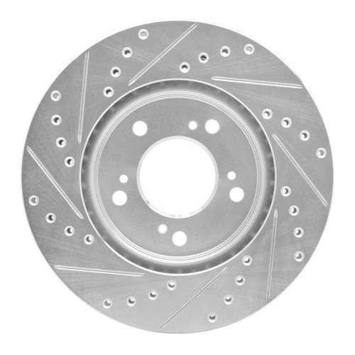 R1 91-96 Acura NSX Front Right Drilled & Slotted Silver Brake Rotor