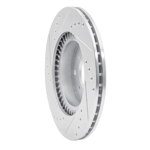 R1 87-90 Acura Legend Front Right Drilled & Slotted Silver Brake Rotor