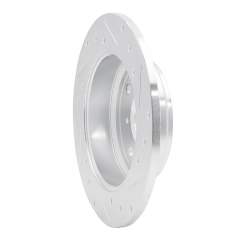 R1 87-90 Acura Legend Rear Left Drilled & Slotted Silver Brake Rotor