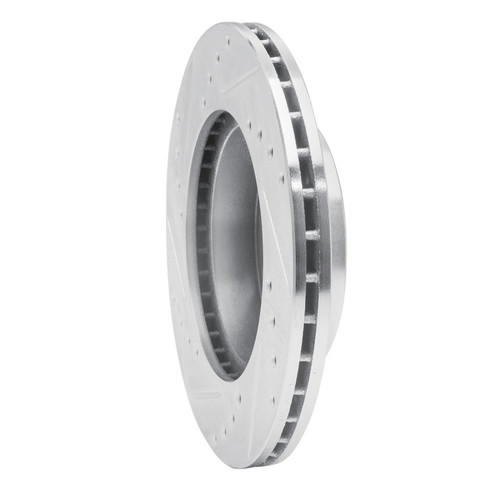 R1 86-87 Acura Legend Front Right Drilled & Slotted Silver Brake Rotor