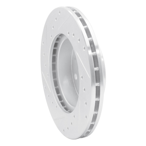 R1 85-89 Merkur XR4TI Front Right Drilled & Slotted Silver Brake Rotor