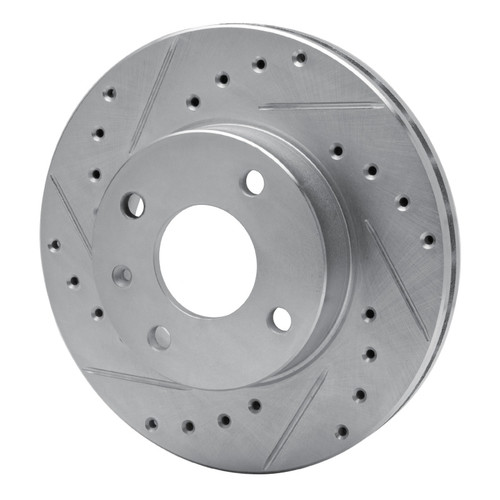 R1 85-89 Merkur XR4TI Front Left Drilled & Slotted Silver Brake Rotor
