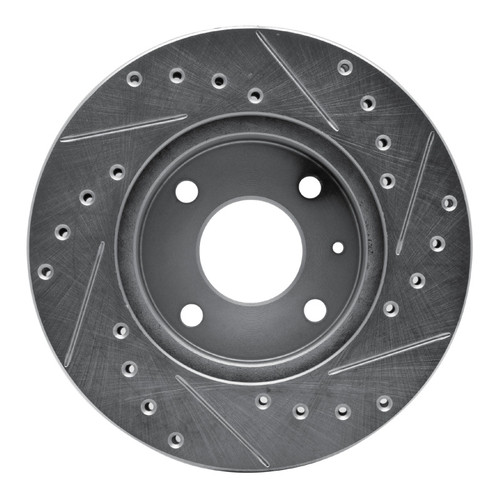 R1 85-89 Merkur XR4TI Front Left Drilled & Slotted Silver Brake Rotor