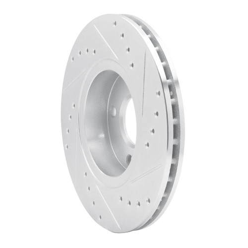 R1 98-04 Ford CONTOUR Front Left Drilled & Slotted Silver Brake Rotor