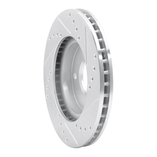 R1 95-04 Ford CONTOUR Front Left Drilled & Slotted Silver Brake Rotor