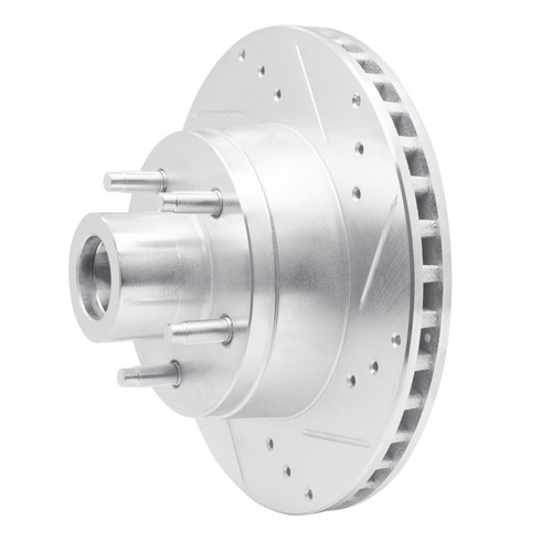 R1 90-91 Ford Country Squire Front Right Drilled & Slotted Silver Brake Rotor