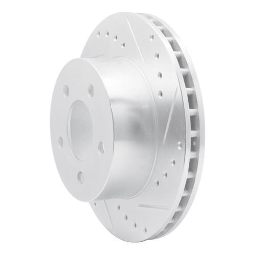 R1 91-94 Ford Crown Victoria Front Right Drilled & Slotted Silver Brake Rotor