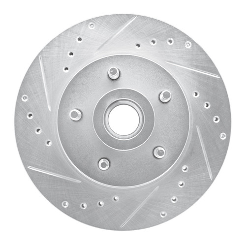 R1 79-91 Ford Country Squire Front Left Drilled & Slotted Silver Brake Rotor