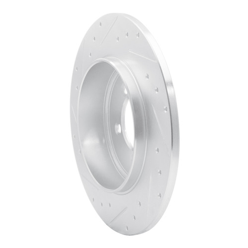 R1 03-05 Lincoln AVIATOR Rear Right Drilled & Slotted Silver Brake Rotor