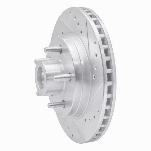 R1 84-87 Lincoln CONTINENTAL Front Right Drilled & Slotted Silver Brake Rotor