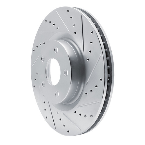 R1 20-25 Ford Escape Front Right Drilled & Slotted Silver Brake Rotor