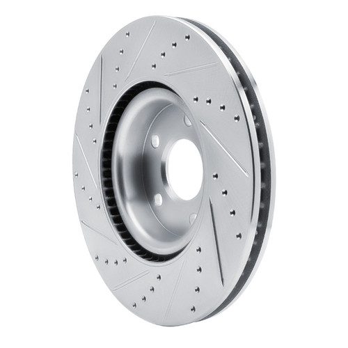 R1 20-25 Ford Escape Front Right Drilled & Slotted Silver Brake Rotor