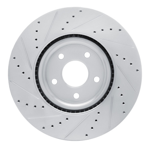 R1 20-25 Ford Escape Front Right Drilled & Slotted Silver Brake Rotor