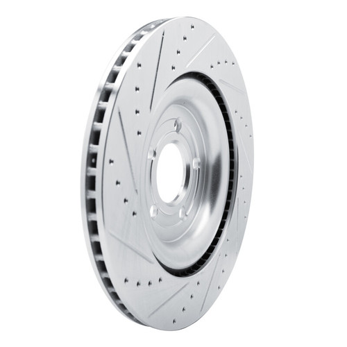 R1 20-25 Ford Explorer Rear Right Drilled & Slotted Silver Brake Rotor
