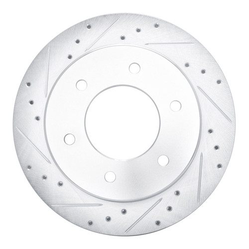 R1 19-25 Ford Ranger (USA/Canada) Rear Left Drilled & Slotted Silver Brake Rotor