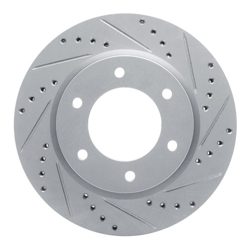 R1 19-25 Ford Ranger (USA/Canada) Front Right Drilled & Slotted Silver Brake Rotor