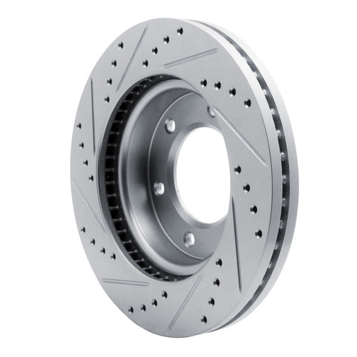 R1 19-25 Ford Ranger (USA/Canada) Front Right Drilled & Slotted Silver Brake Rotor