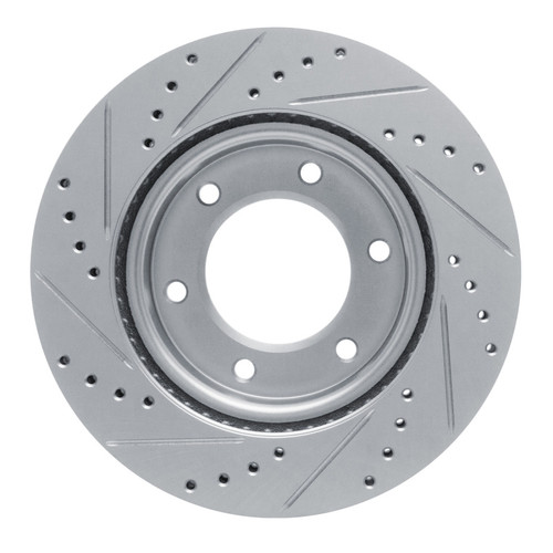 R1 19-25 Ford Ranger (USA/Canada) Front Right Drilled & Slotted Silver Brake Rotor