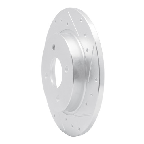 R1 18-22 Ford Ecosport Rear Right Drilled & Slotted Silver Brake Rotor