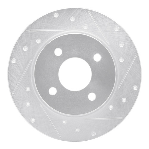 R1 18-22 Ford Ecosport Rear Right Drilled & Slotted Silver Brake Rotor EDZ-54269R