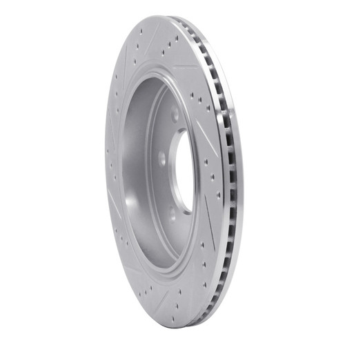 R1 15-17 Ford F-150 RWD Rear Right Drilled & Slotted Silver Brake Rotor