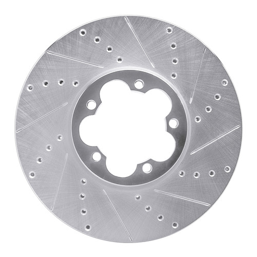 R1 15-25 Ford Transit-350 HD/DRW Front Right Drilled & Slotted Silver Brake Rotor