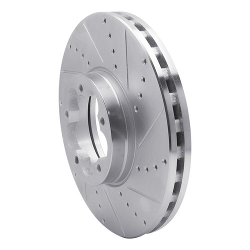 R1 15-25 Ford Transit-350 HD/DRW Front Right Drilled & Slotted Silver Brake Rotor